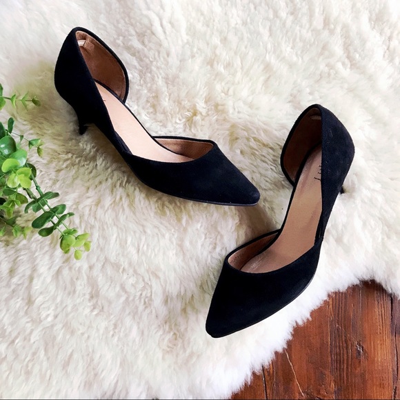 J. Jill Shoes - J. Jill • Black Suede D’Orsay Kitten Heels